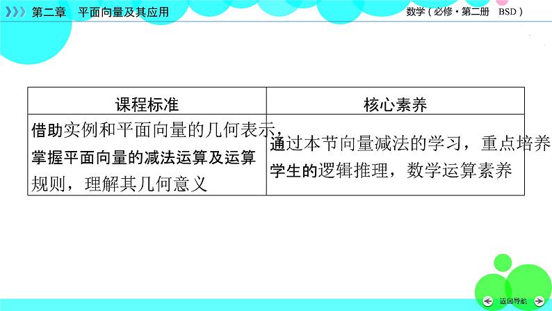 北师大版数学 必修第2册 第2章 2.2 向量的减法 PPT课件+练习03
