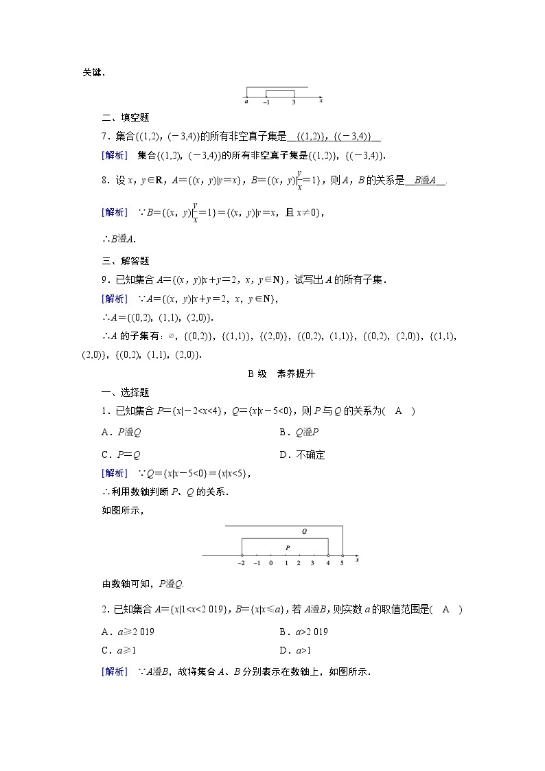 人教A版数学必修1 1.1.2 集合间的基本关系 PPT课件+练习02