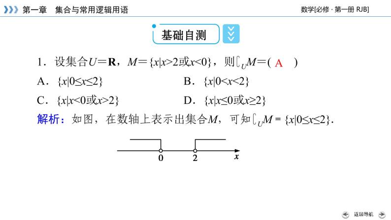 人教B版数学必修1 1.1.3　集合的基本运算（第2课时） PPT课件+练习08