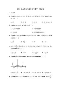 天津市河北區(qū)2020屆高三總復(fù)習(xí)質(zhì)量檢測(cè)（一）（一模）數(shù)學(xué)試題含答案解析