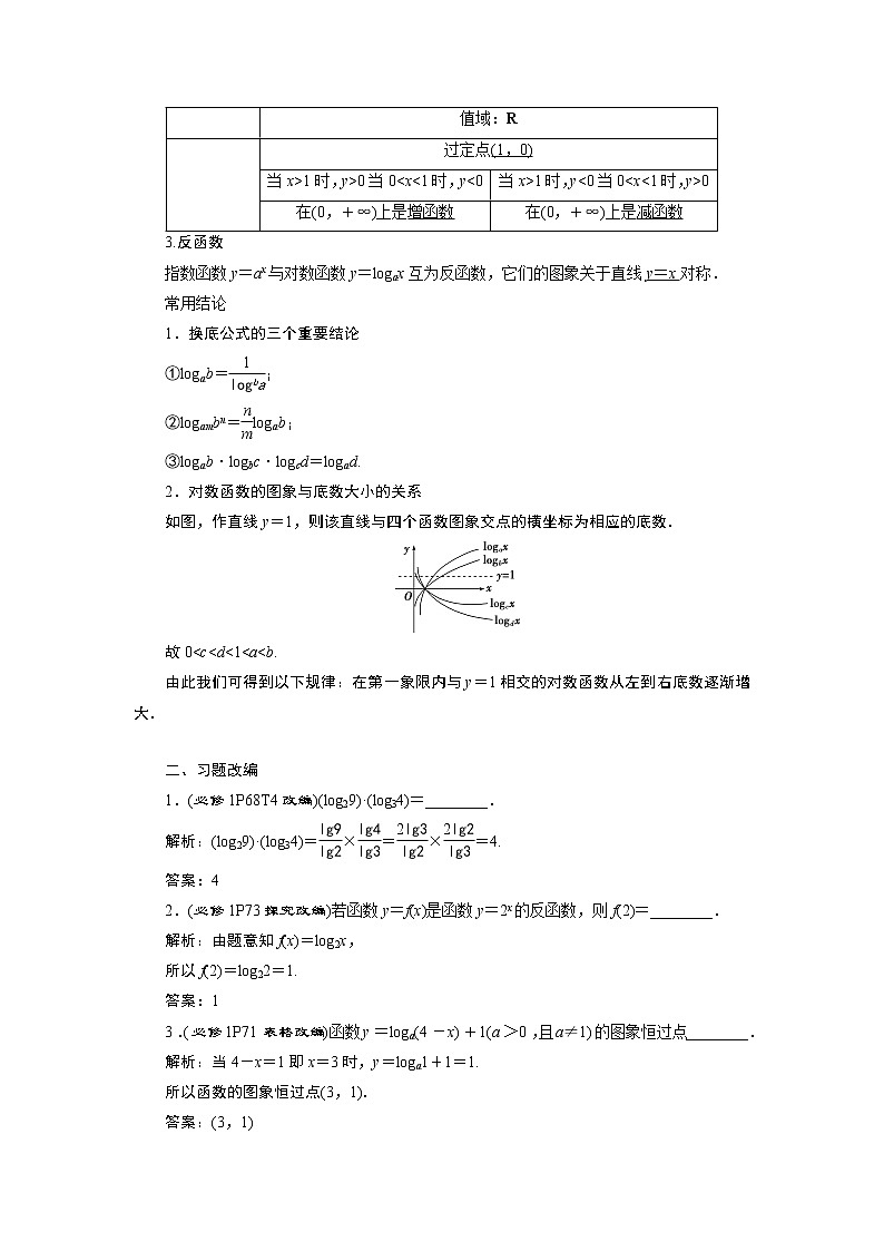2023届高考一轮复习讲义(理科)第二章 函数概念与基本初等函数 第6讲 对数与对数函数学案02