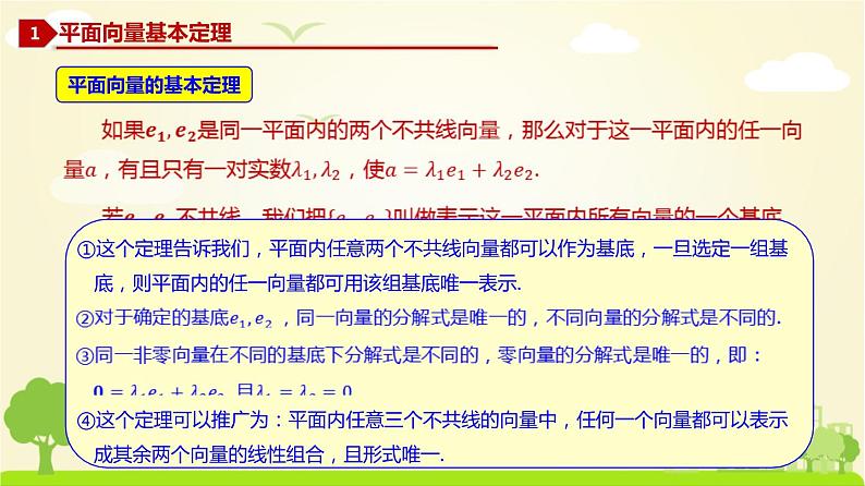 人教A版2019必修第二册 6.3.1 平面向量基本定理 PPT课件第2页