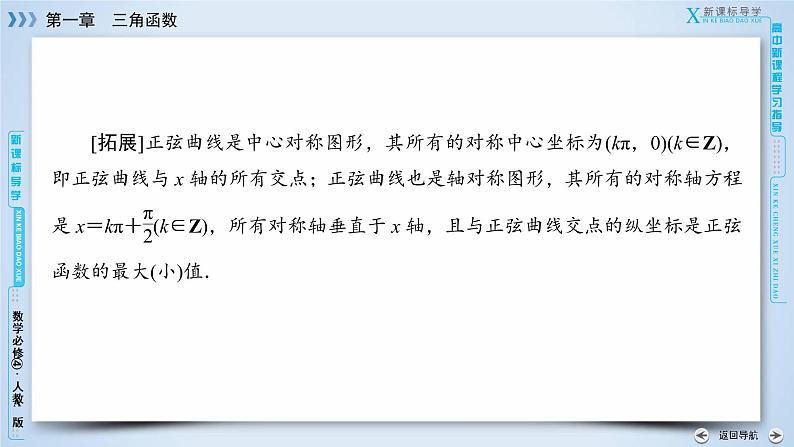 人教A版数学必修4 1.4.2 正弦函数、余弦函数的性质(第2课时) PPT课件+练习08