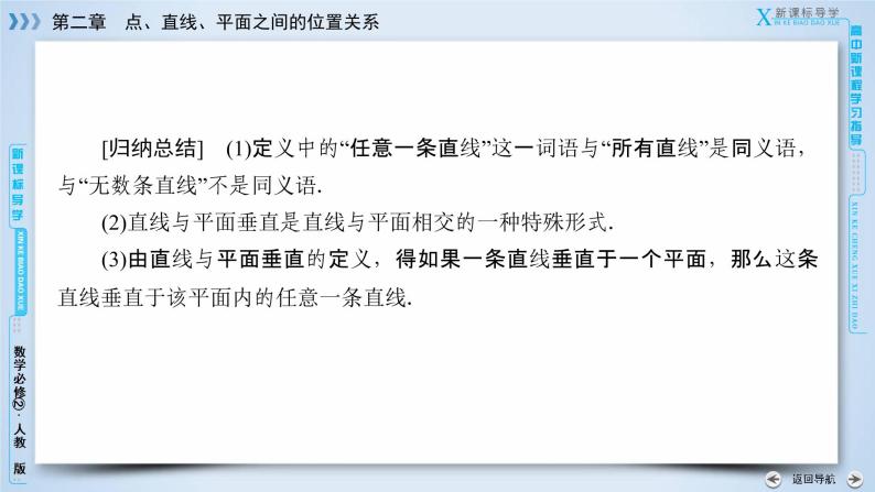 人教A版数学必修2  2.3.1 直线与平面垂直的判定 PPT课件+练习08