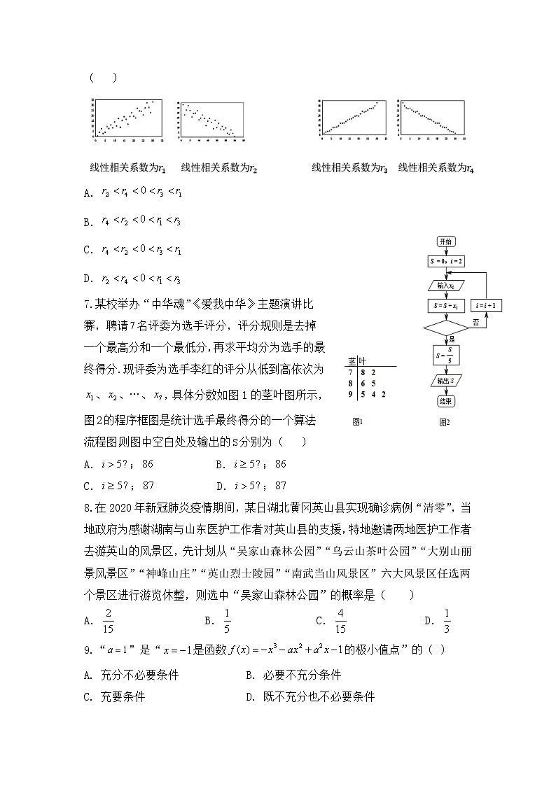黑龙江省鹤岗市第一中学2020-2021学年高二下学期期中考试数学(文)试题(含答案)第2页