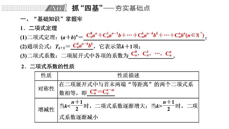 2022年高考数学大一轮复习 第十章 第三节 二项式定理第三节 二项式定理课件PPT02