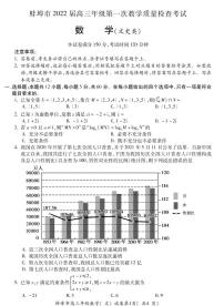 安徽省蚌埠市2022届高三上学期第一次教学质量检查数学（文）试题（含答案）