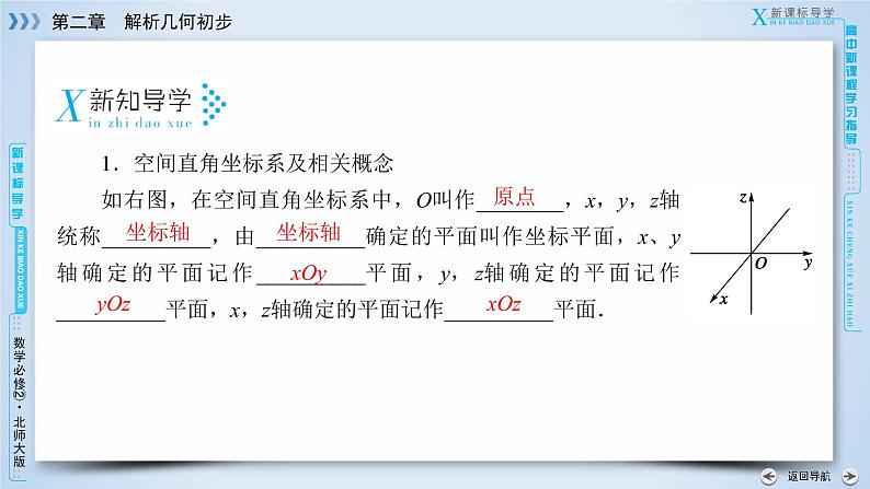 北师大版数学·必修2 2.3 空间直角坐标系 PPT课件+练习06