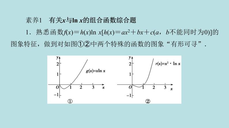 2022届高考数学理一轮复习新人教版课件：第二章函数导数及其应用素养专题二有关x与exlnx的组合函数03