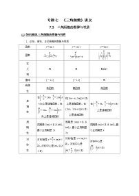 专题07 三角函数 7.3三角函数图像与性质 题型归纳讲义-2022届高三数学一轮复习(原卷版+解析版)