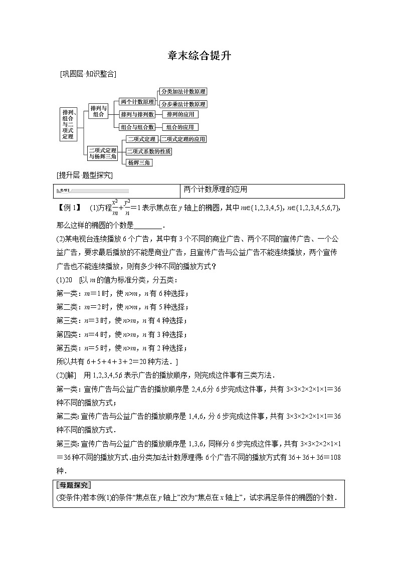 2022年高中數(shù)學新人教B版選擇性必修第二冊 第3章 章末綜合提升 教案第1頁
