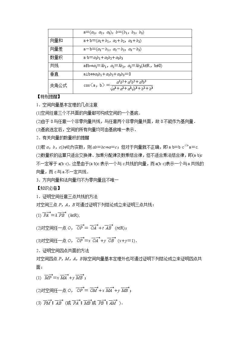 36空间向量的概念与运算 高考数学高频考点题型含解析02