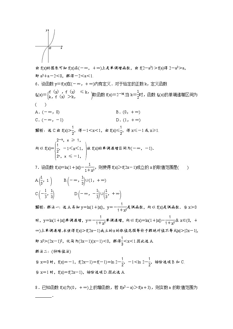 高考数学(理数)一轮复习检测卷:1.4《函数的单调性与最值》 (教师版)02