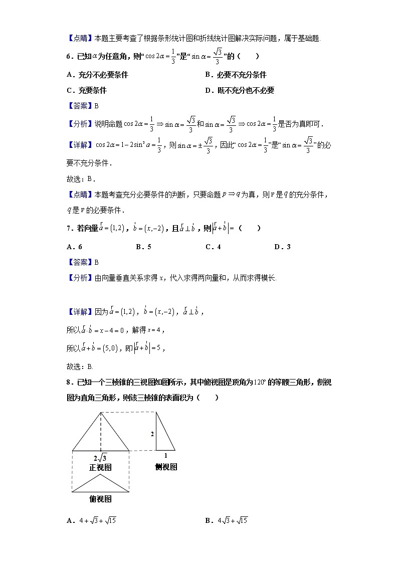 2021届西藏自治区拉萨中学高三上学期第四次月考数学(文)试题(含解析)第3页