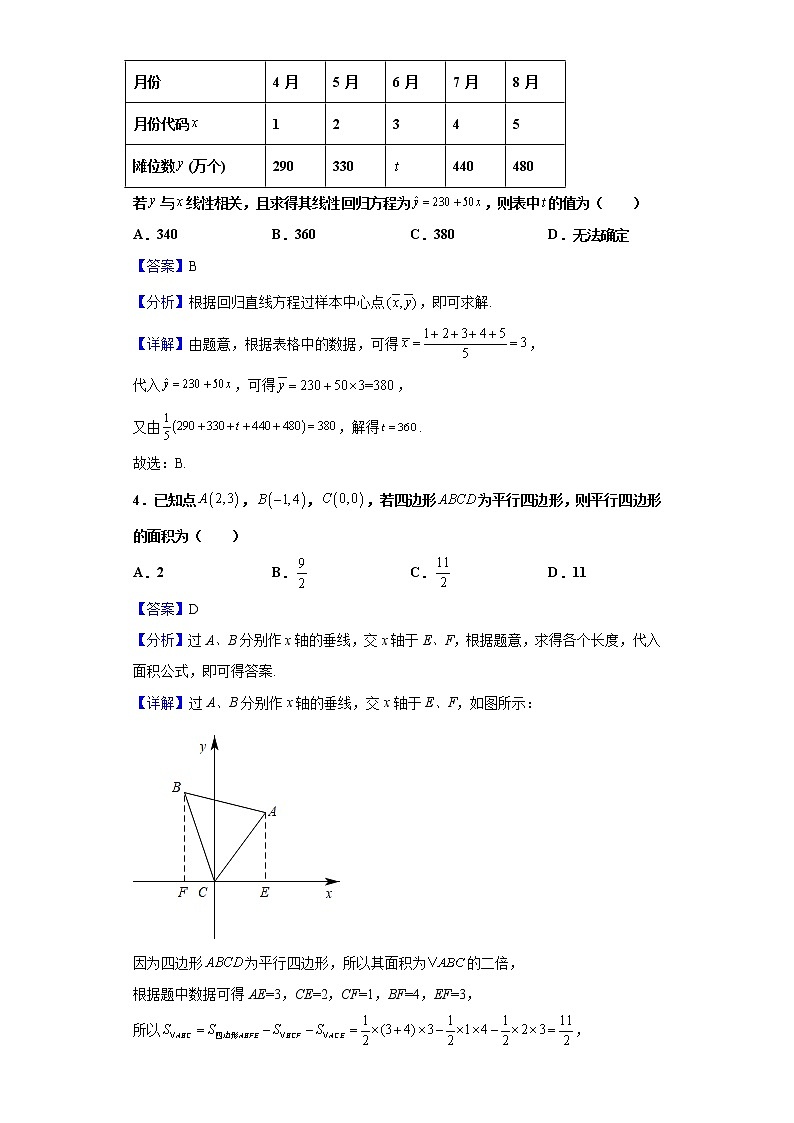 2021届福建省三明第一中学高三5月校模拟考数学试题(含解析)第2页