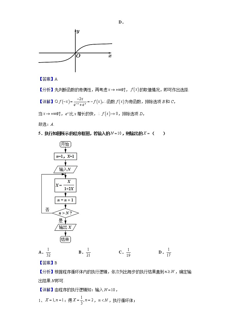2021届河南省实验中学高三第四次模拟考试数学(文)试题(含解析)第3页
