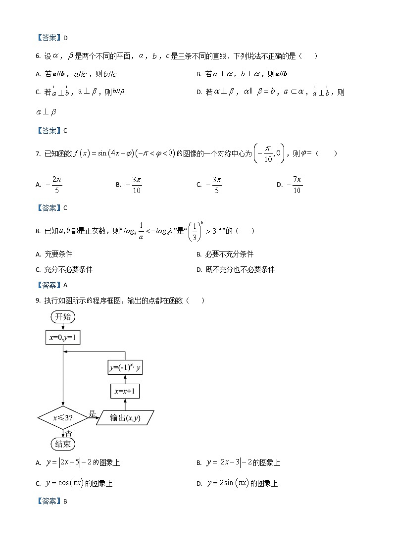 青海省海东市2021届高三第二次模拟考试数学(理)试题含答案第2页