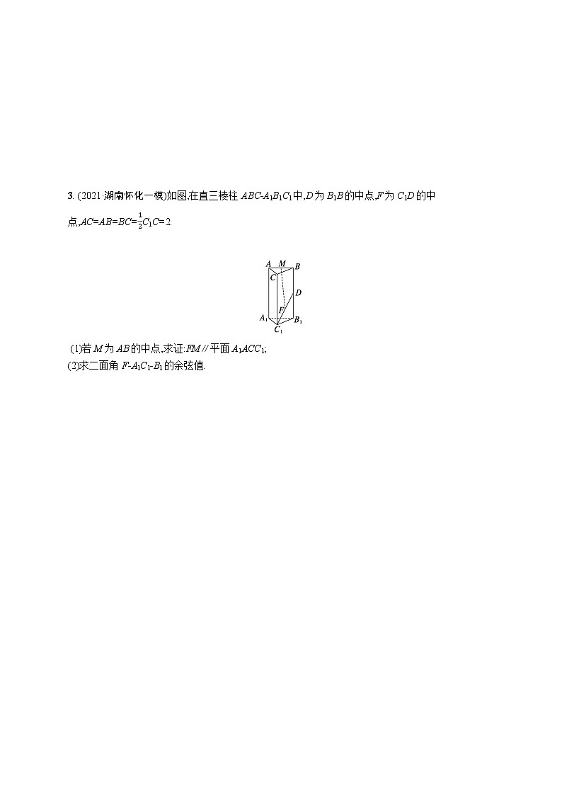人教版新高考数学二轮复习习题训练--题型专项练4 解答题组合练(A)第2页