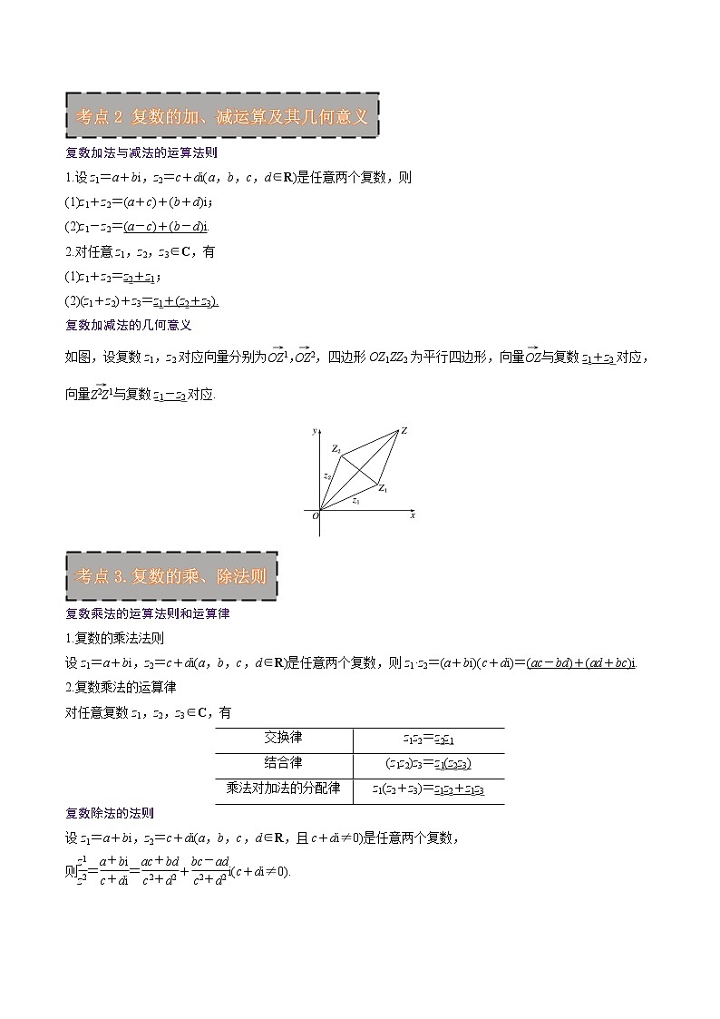 第七章 复数(知识梳理)-2021-2022学年高一数学下学期期末复习全通关(人教A版2019必修第二册)第2页