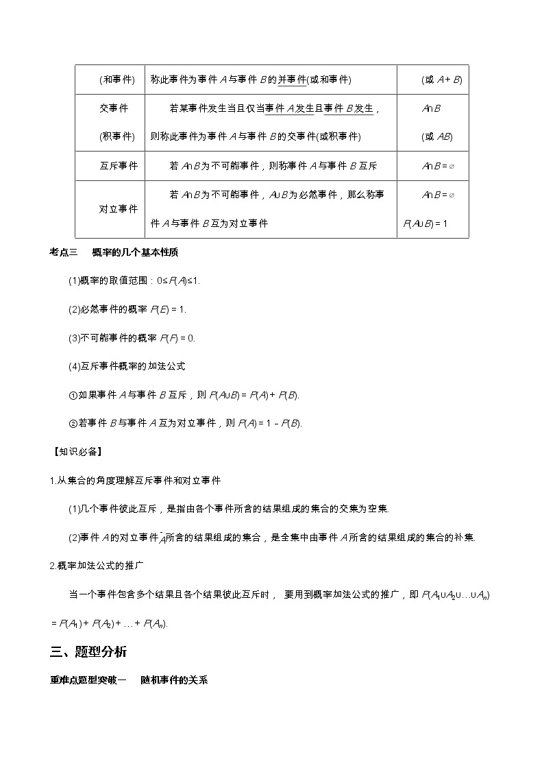 专题11 随机事件的概率与事件的相互独立性（重难点突破）-【教育机构专用】2022年春季高一数学辅导讲义(新教材人教A版2019)02