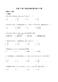 专题10 解三角形经典小题-2022年新高考数学高频考点 题型专项练习(新高考适用)