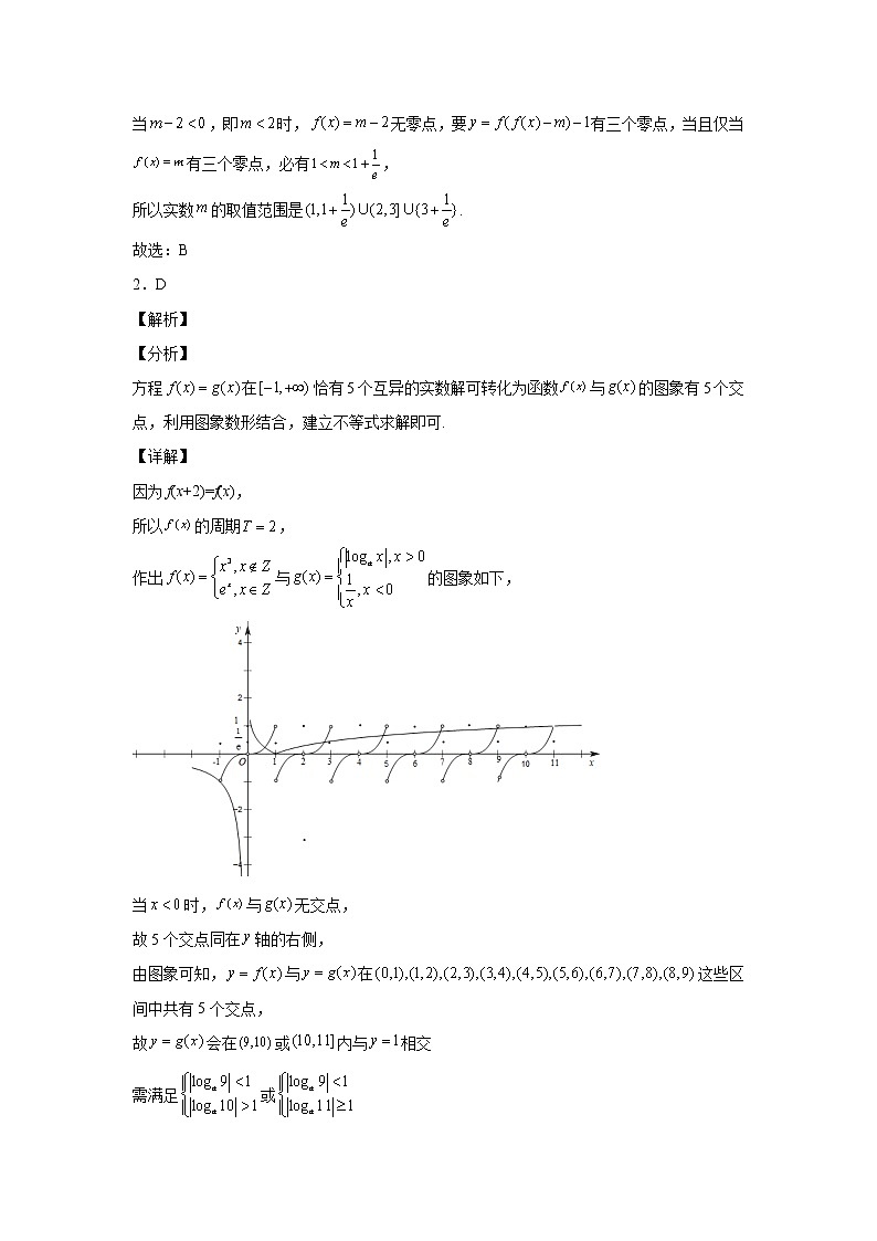 专题1 2022年新高考数学 函数与导数选择填空压轴小题专项训练(解析版)02