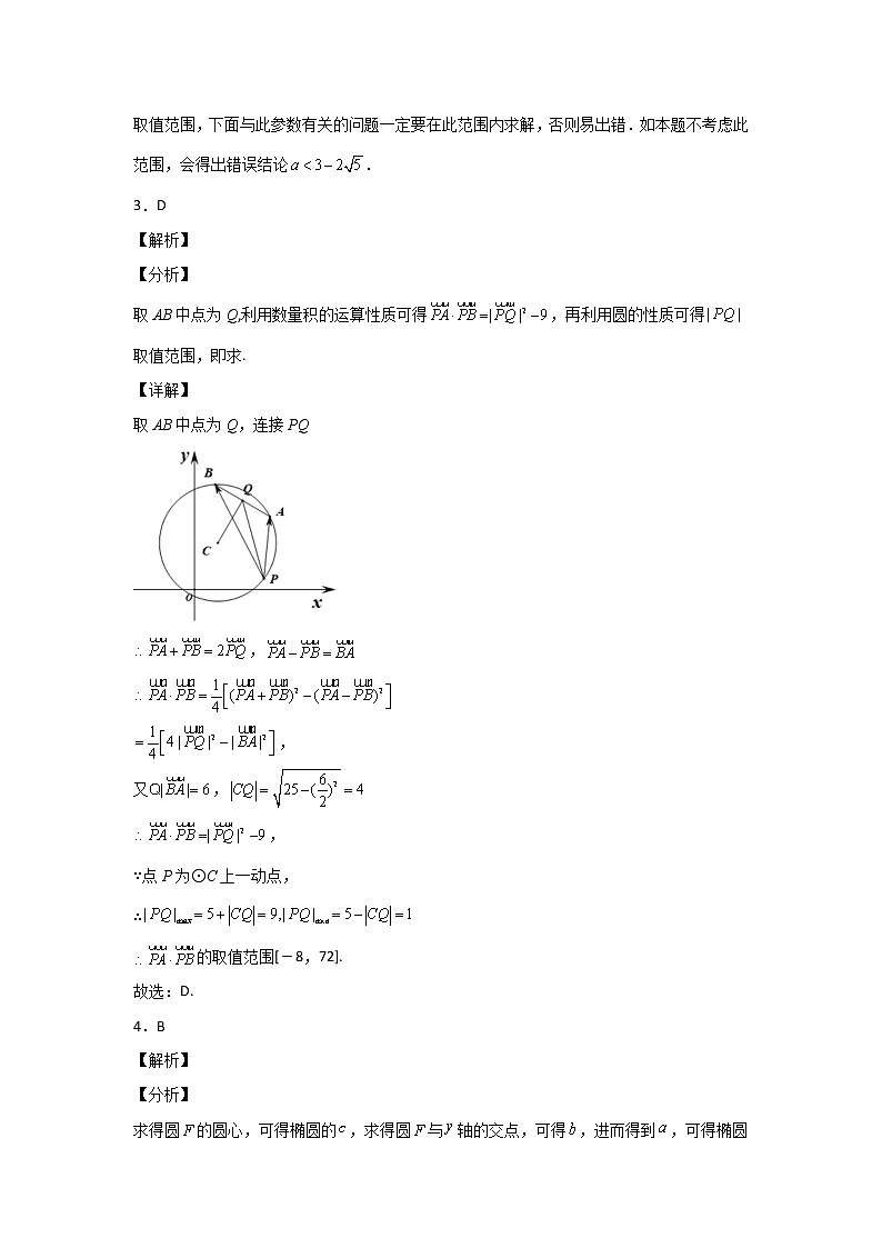 专题6  2022年新高考数学     直线与圆选择填空压轴小题专项训练(解析版)02