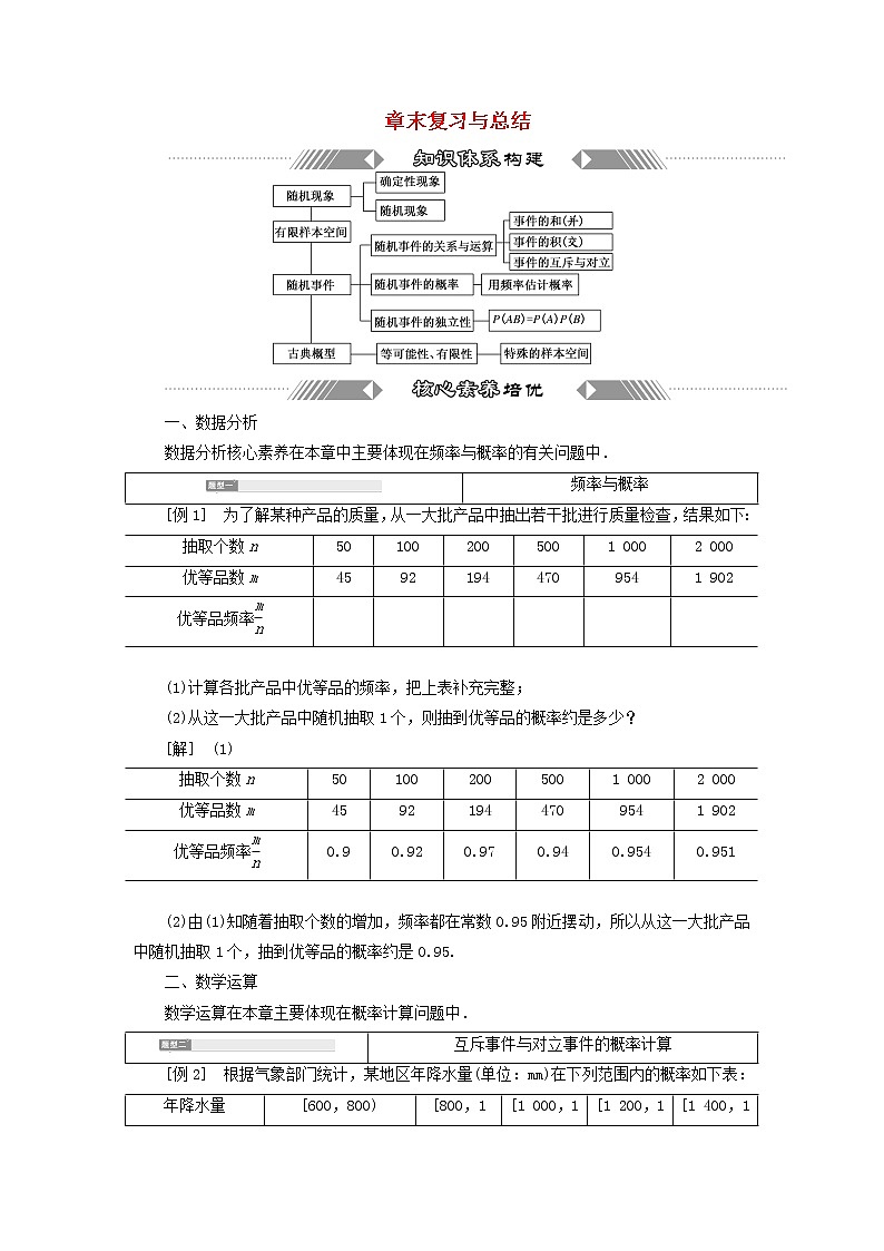 2021_2022学年新教材高中数学第七章概率章末复习与总结学案北师大版必修第一册01