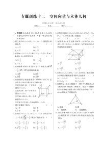 高考数学(理数)二轮专题课时练习12《空间向量与立体几何》(含解析)