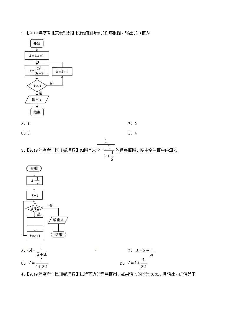 专题10.1 算法与程序框图-2022年高考数学一轮复习核心素养大揭秘学案03