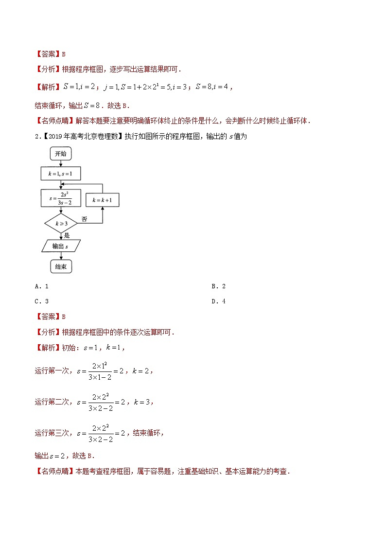 专题10.1 算法与程序框图-2022年高考数学一轮复习核心素养大揭秘学案03