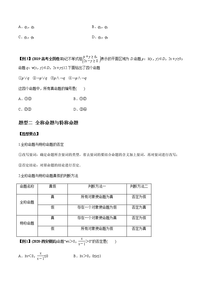 专题1.3 简单的逻辑联结词、全称量词与存在量词(原卷版)第2页