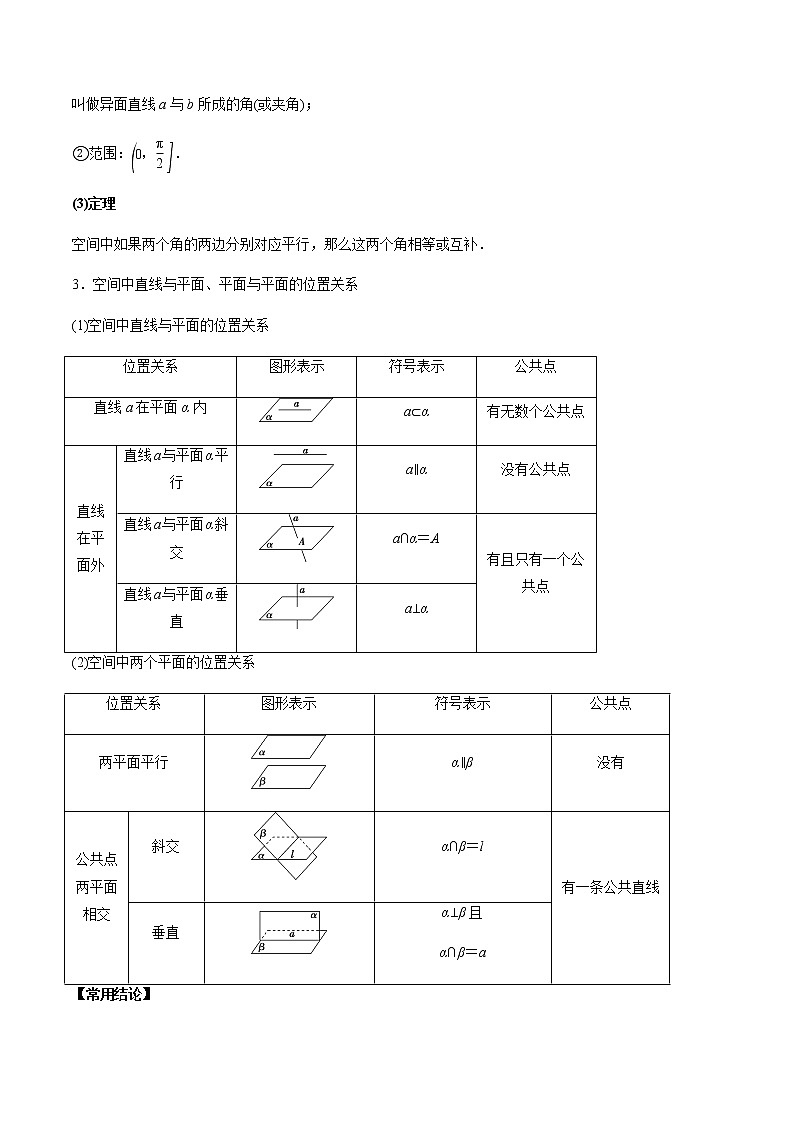 专题8.2 空间点、直线、平面之间的位置关系-2022年高考数学(理)一轮复习-题型全归纳与高效训练突破学案02