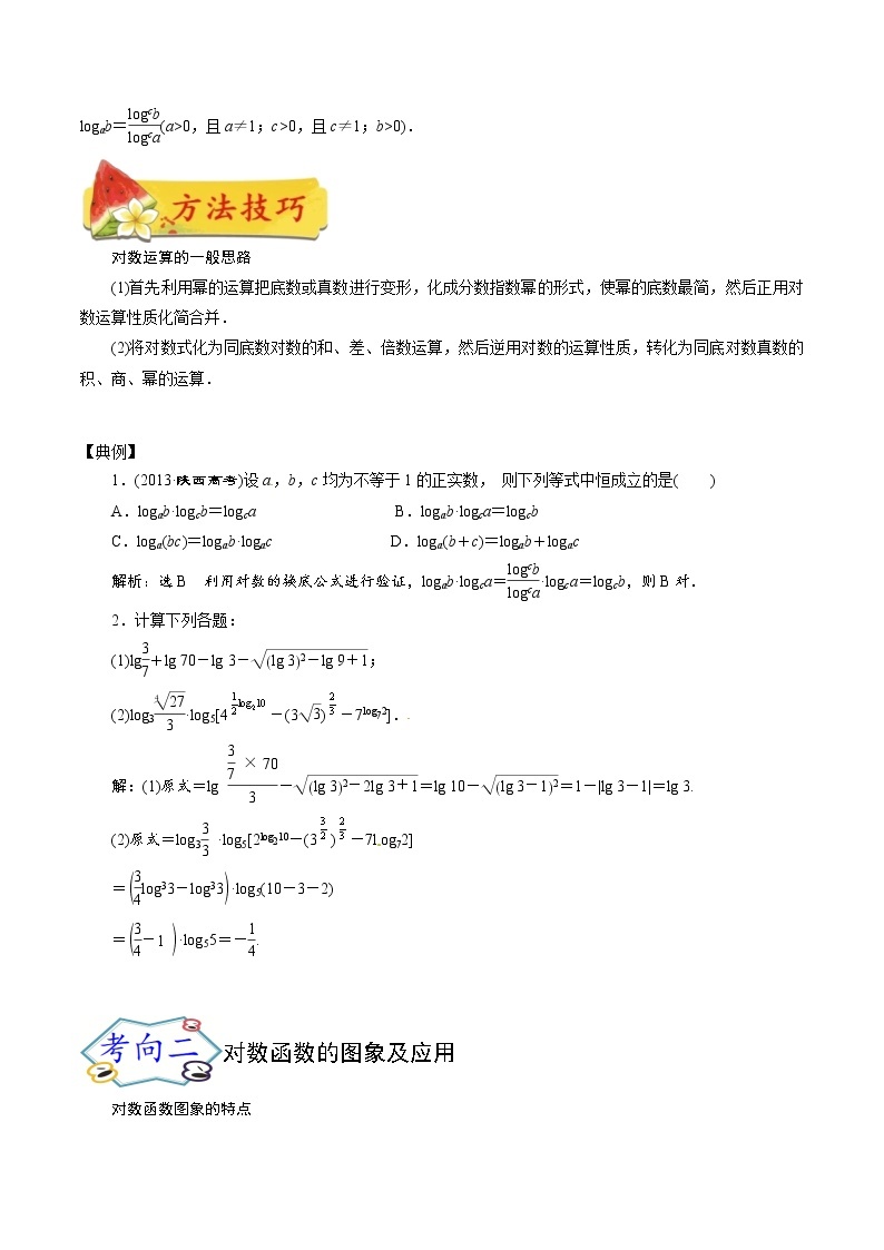 考点13 对数与对数函数（考点详解）-备战2022年新高考数学一轮复习考点微专题学案02