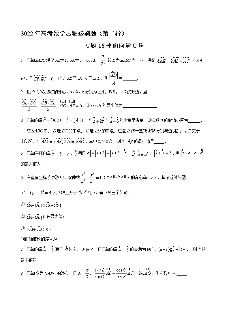 专题18平面向量C辑(原卷版)第1页