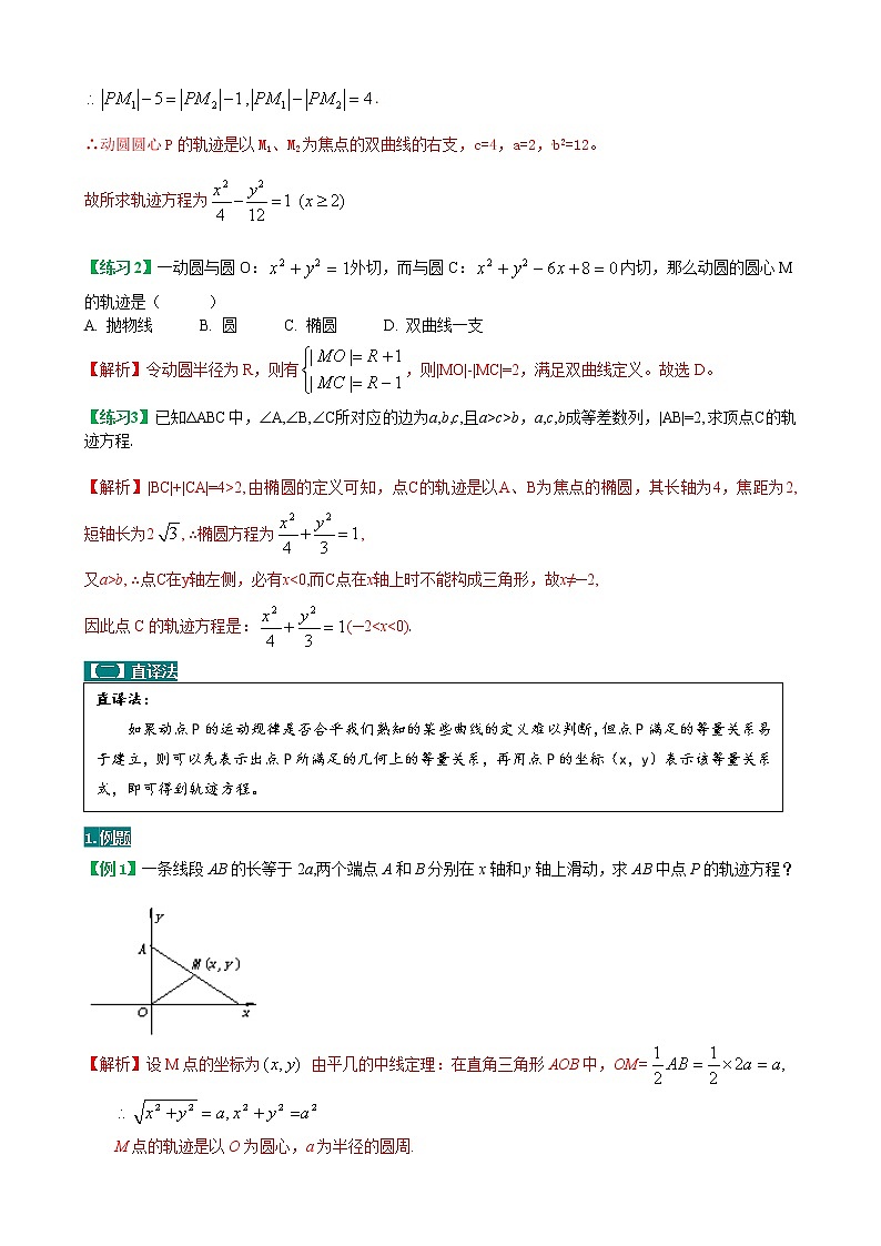 方法技巧专题08  轨迹方程的求法(解析版)第3页