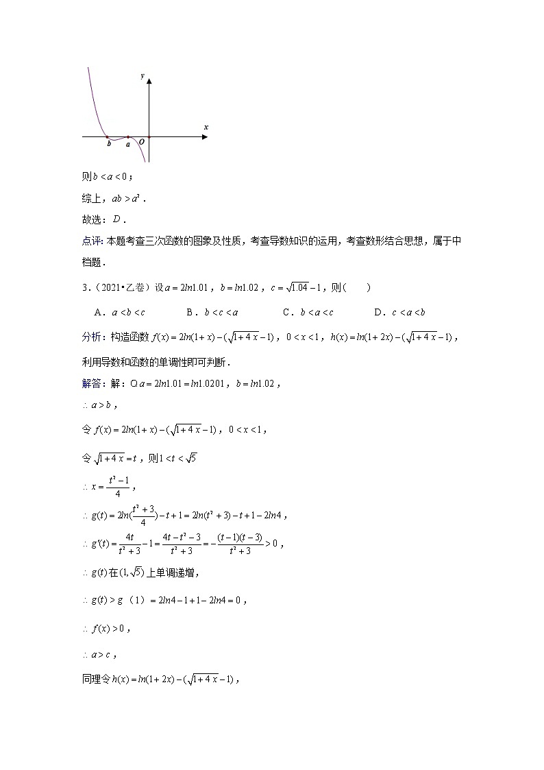 专题8—导数小题-近8年高考真题分类汇编—2022届高三数学一轮复习第3页
