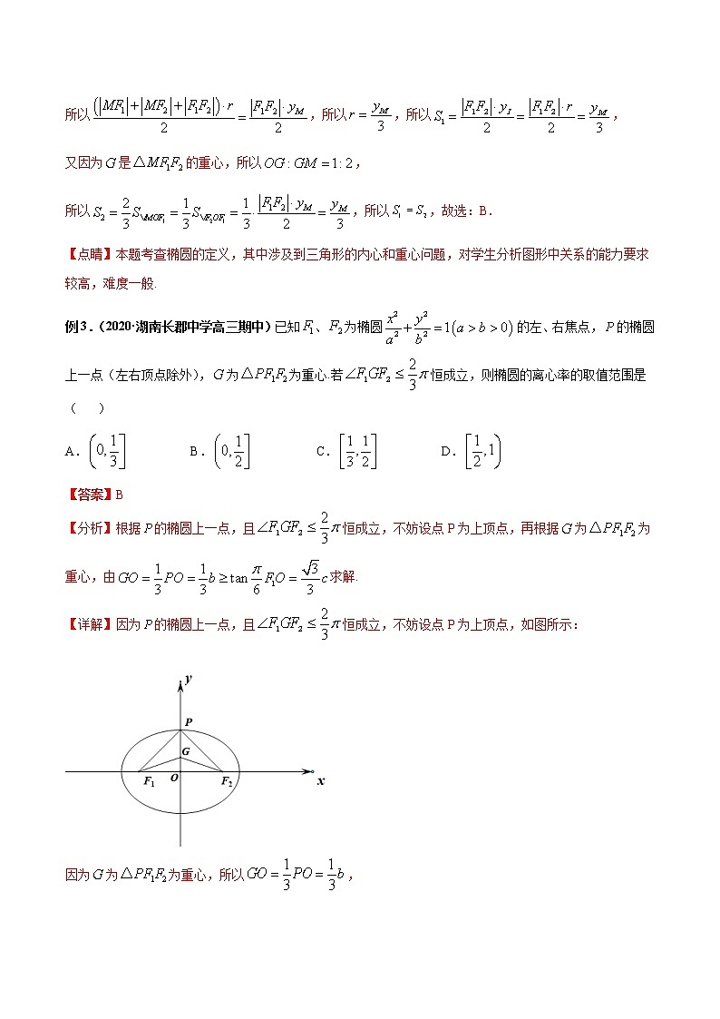 专题01 圆锥曲线与重心问题-2022年高考数学圆锥曲线压轴题专题突破(通用版)03