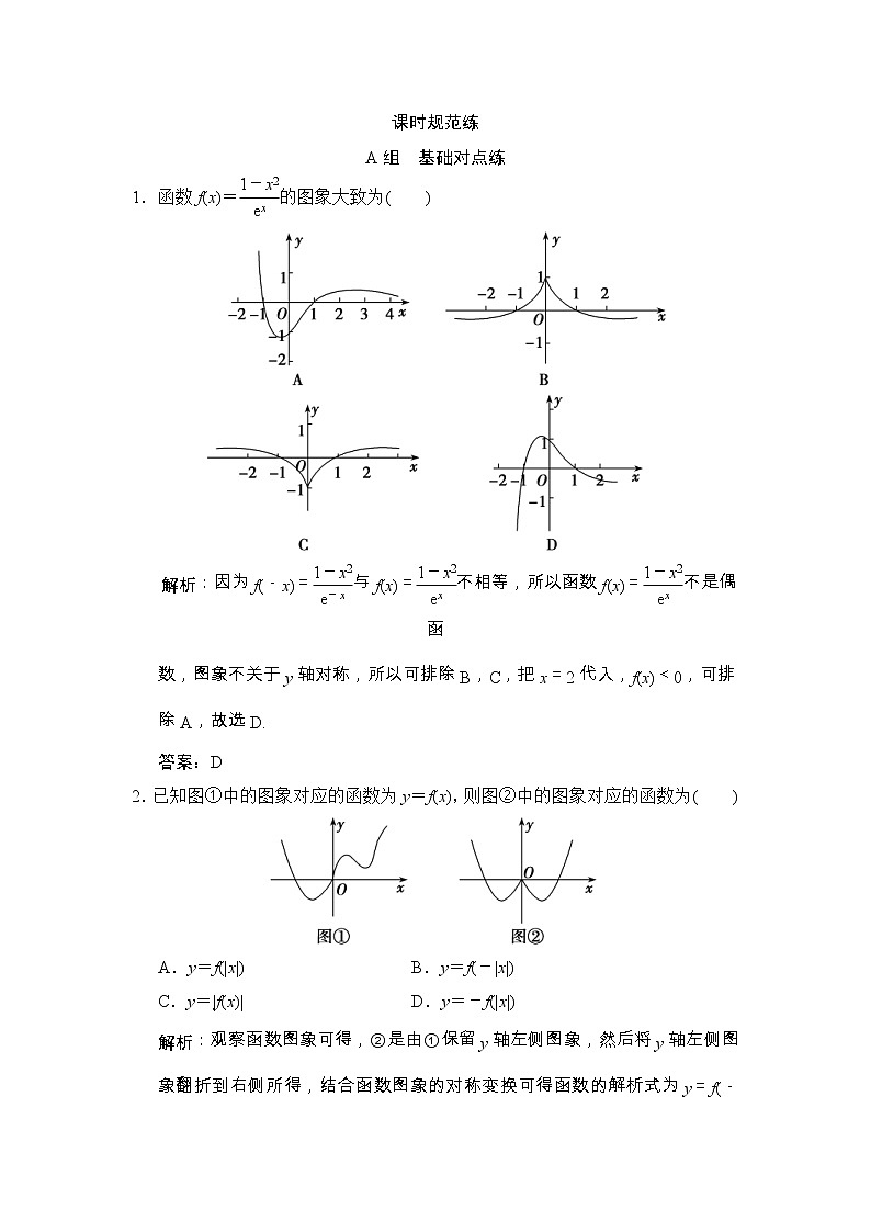 高考数学(文数)一轮复习创新思维课时练2.7《函数图象》(教师版)第1页