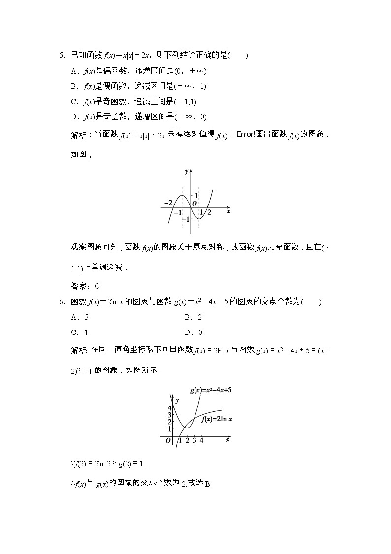 高考数学(文数)一轮复习创新思维课时练2.7《函数图象》(教师版)第3页