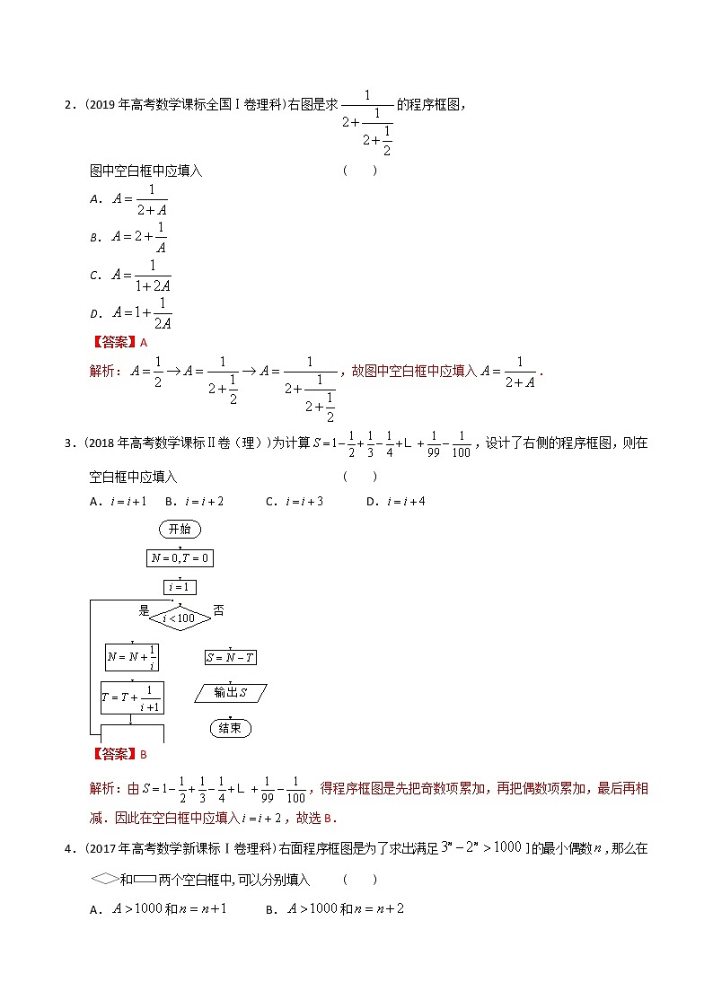 【2022高考必备】2012-2021十年全国高考数学真题分类汇编 算法与框图(精解精析)第2页