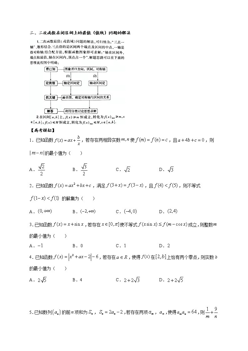 考点08 二次函数在闭区间上的最值(值域)问题的解法(原卷版)第2页