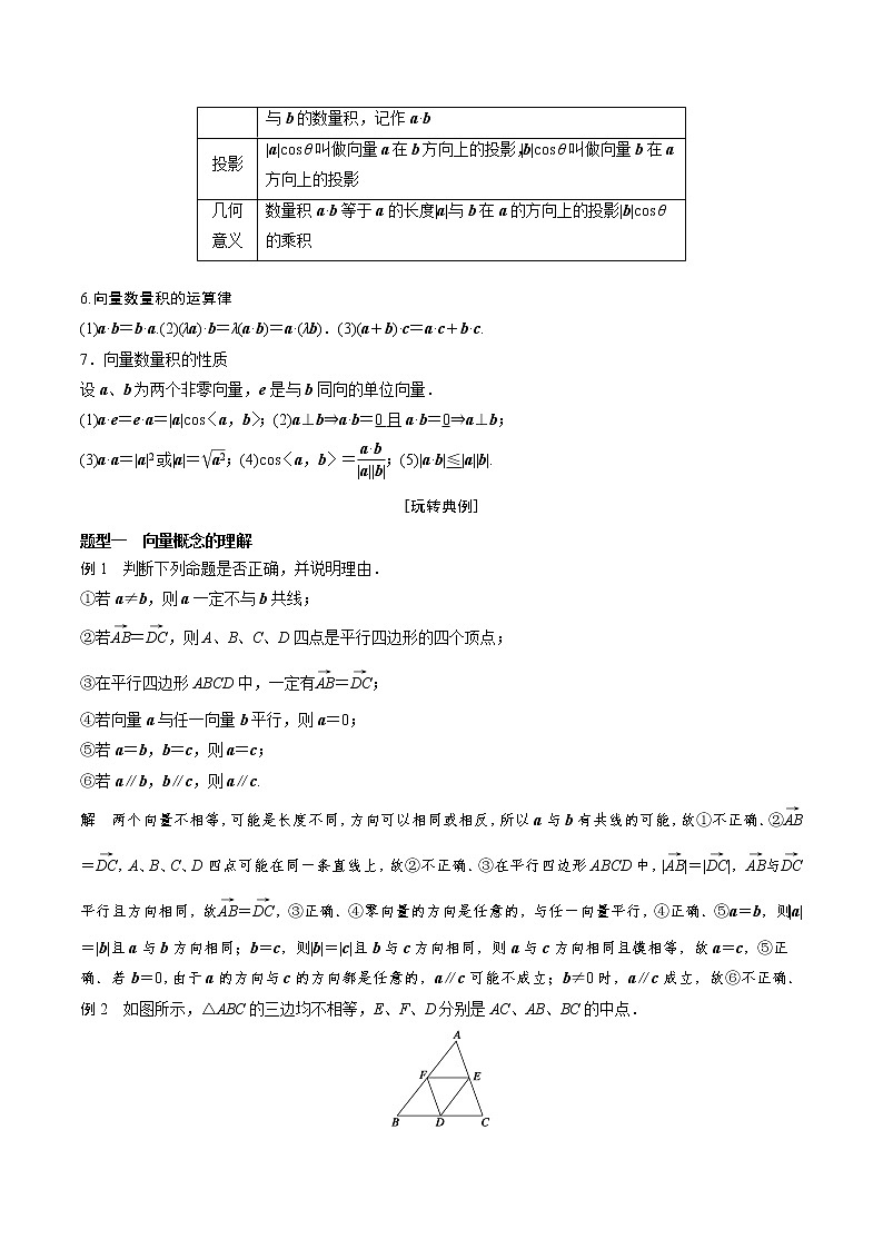 第5讲 平面向量的概念和线性运算教师教案02