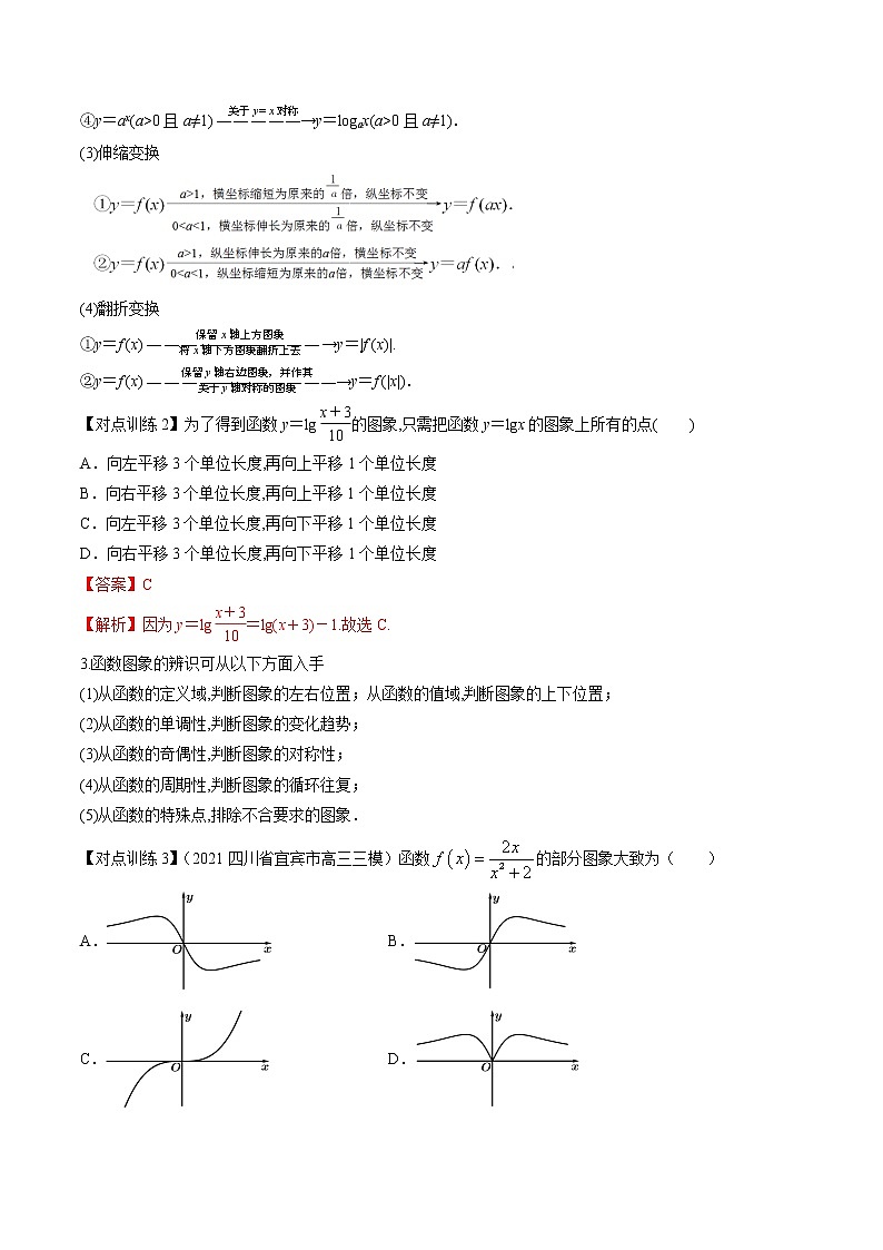 清单 10函数的图象、函数与方程及函数的应用(解析版)-2022年新高考数学一轮复习知识方法清单与跟踪训练第2页