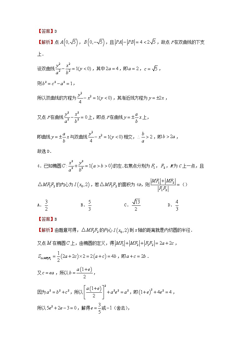 2022届高考数学二轮专题复习15椭圆双曲线抛物线第2页