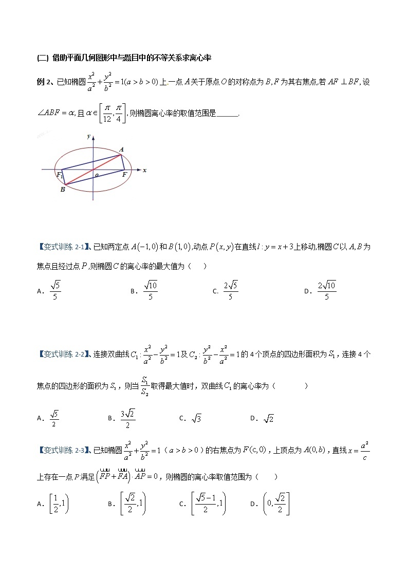 专题12 圆锥曲线之离心率、中点弦问题（重难点突破）-【教育机构专用】2022年秋季高二上精品讲义（新教材人教A版）03