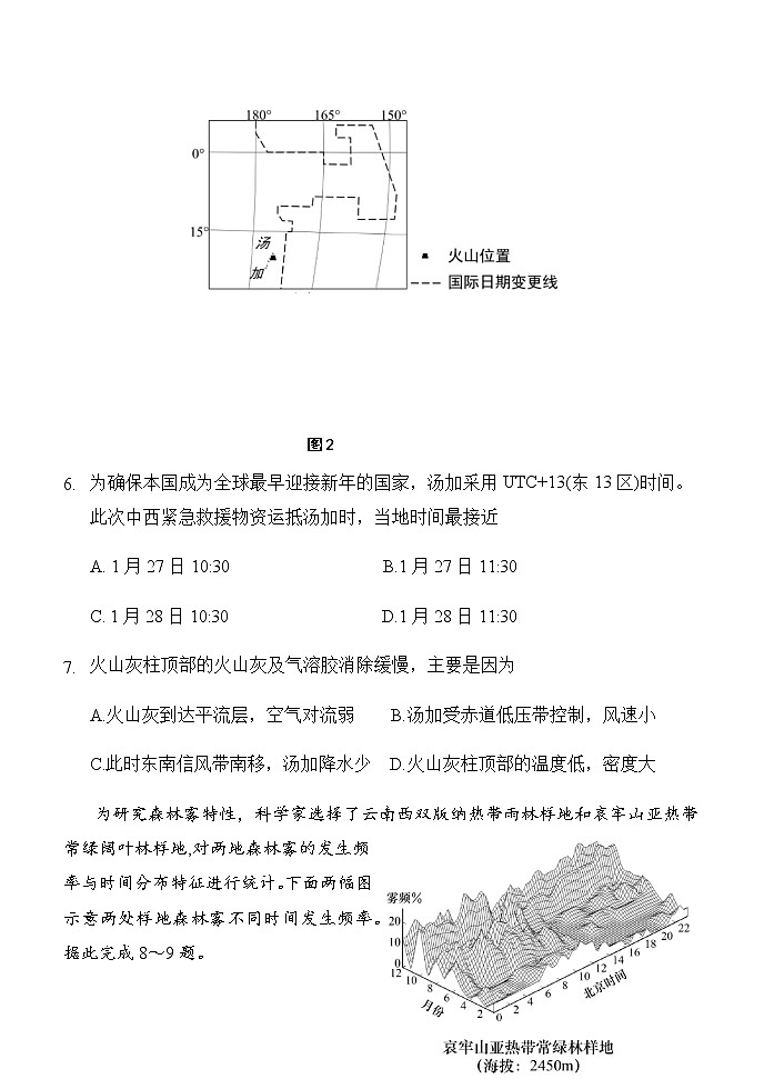 2022届陕西省西安中学高三第四次模拟考试文科综合试题(含答案)第3页