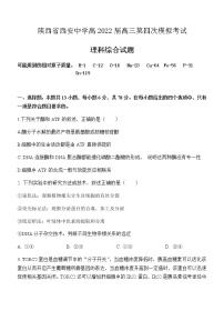 2022届陕西省西安中学高三第四次模拟考试理科综合试题(含答案)