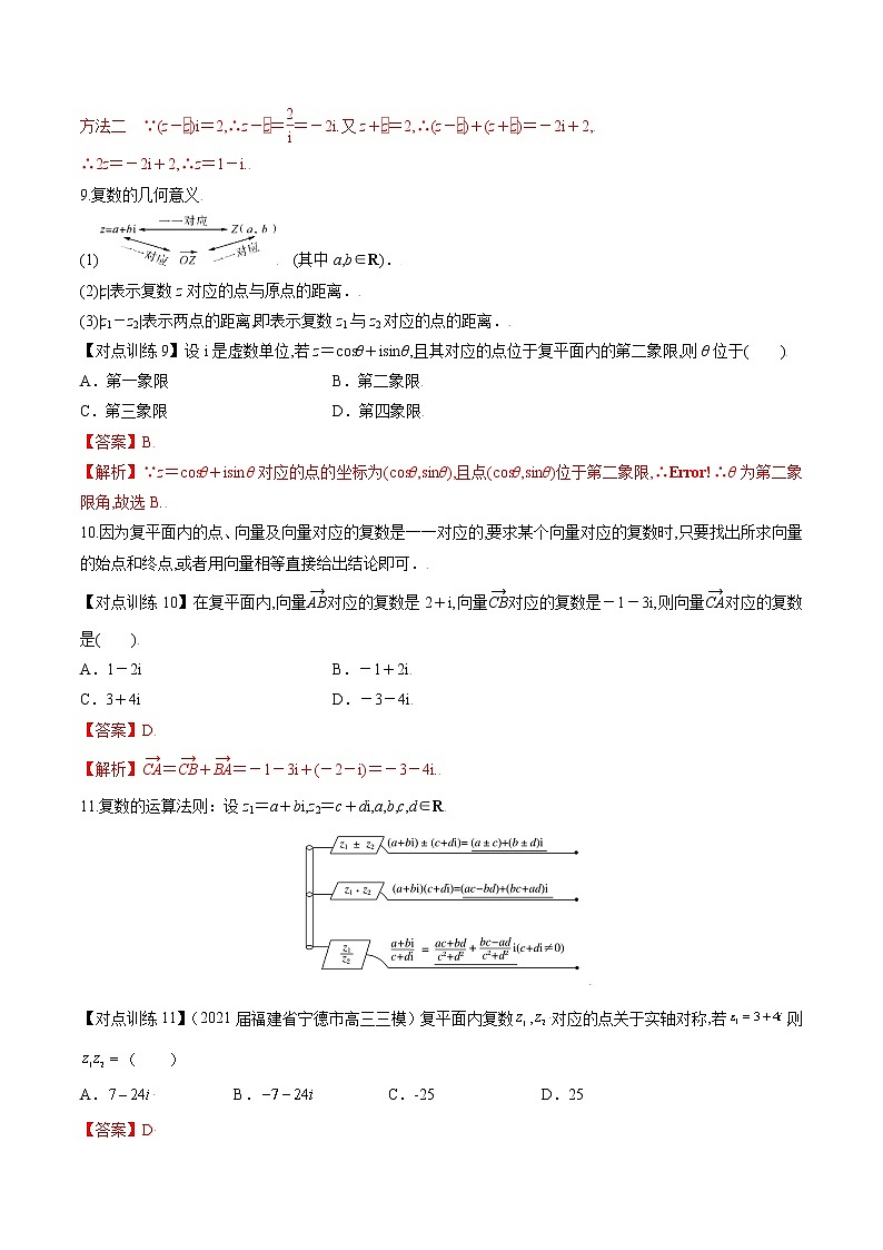 清单20 复数的概念及运算(解析版)-2022年新高考数学一轮复习知识方法清单与跟踪训练第3页