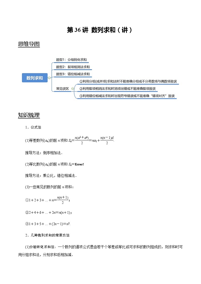 第36讲 数列求和(讲)(教师版)第1页